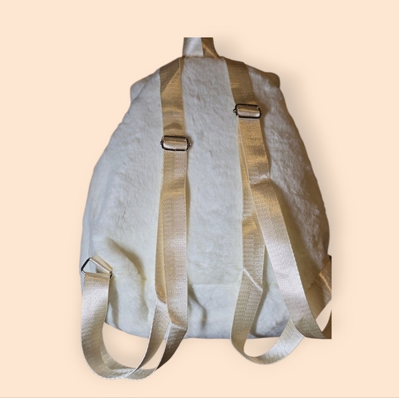 Hello Kitty Fluffy White and Pink Backpack - Picture 3 of 6